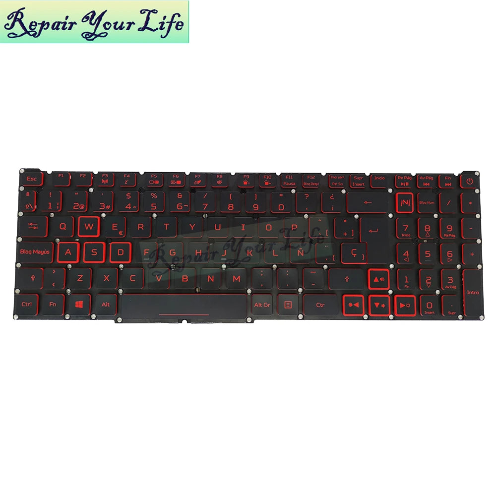 PT-BR Brazil US RU Backlit Keyboard for Nitro 5 AN515-54 AN515-43 AN517-52 AN517-51 AN517-54 AN715-51 Spain LA IT TR GR FR