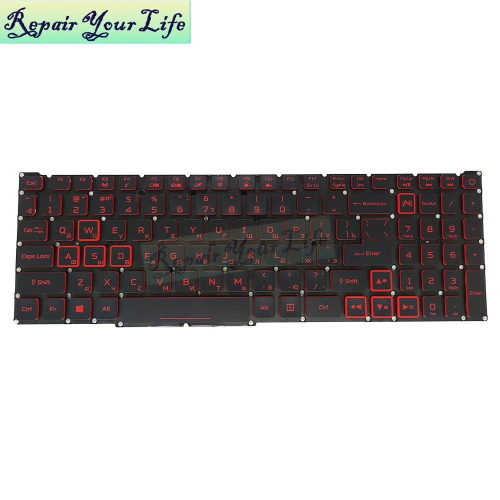 PT-BR Brazil US RU Backlit Keyboard for Nitro 5 AN515-54 AN515-43 AN517-52 AN517-51 AN517-54 AN715-51 Spain LA IT TR GR FR