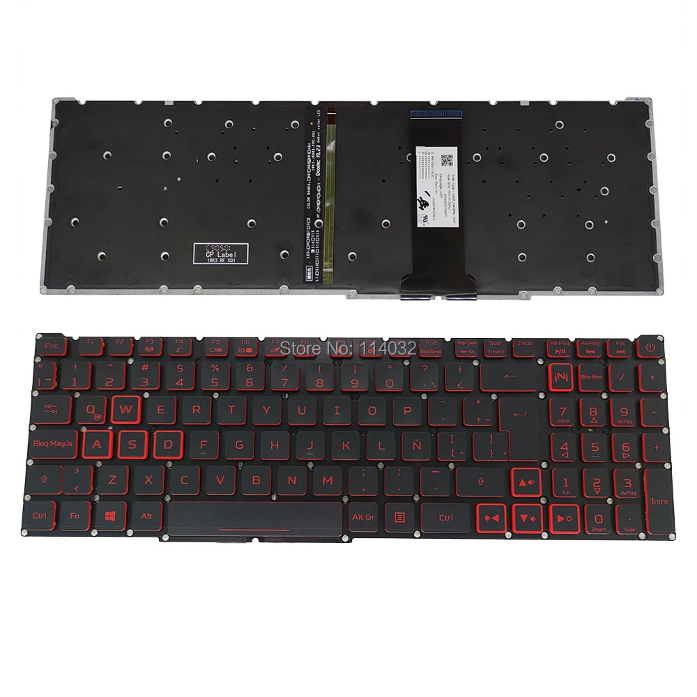 PT-BR Brazil US RU Backlit Keyboard for Nitro 5 AN515-54 AN515-43 AN517-52 AN517-51 AN517-54 AN715-51 Spain LA IT TR GR FR