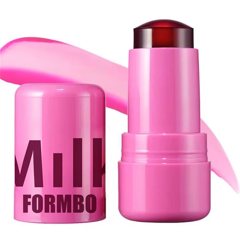 3-In-1 Milk Jelly Tint Facial Blusher Wand Moisturized Long Lasting Matte Rouge Cheek Contour Lipstick Sticker Beauty Makeup