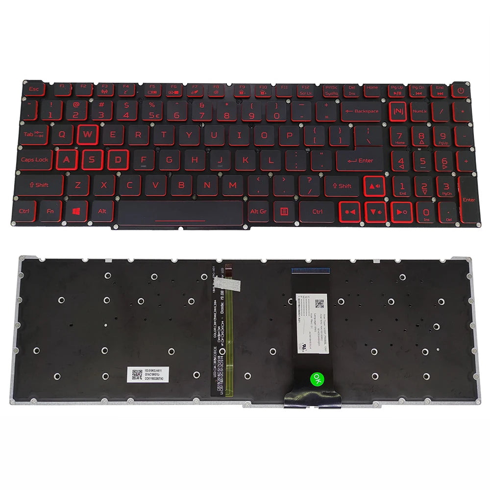 PT-BR Brazil US RU Backlit Keyboard for Nitro 5 AN515-54 AN515-43 AN517-52 AN517-51 AN517-54 AN715-51 Spain LA IT TR GR FR