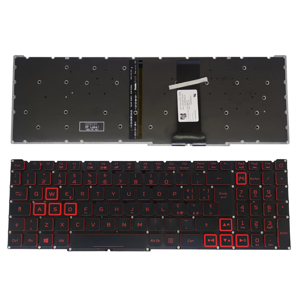 PT-BR Brazil US RU Backlit Keyboard for Nitro 5 AN515-54 AN515-43 AN517-52 AN517-51 AN517-54 AN715-51 Spain LA IT TR GR FR